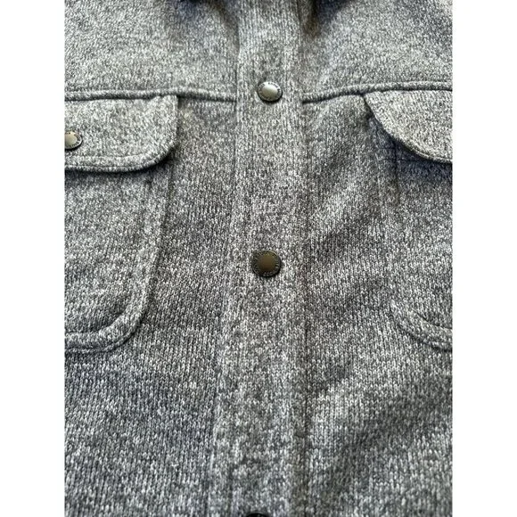 Eddie Bauer Fleece Shirt Jacket Fall Layering Gray Button Up Men's Size XL - Picture 6 of 6